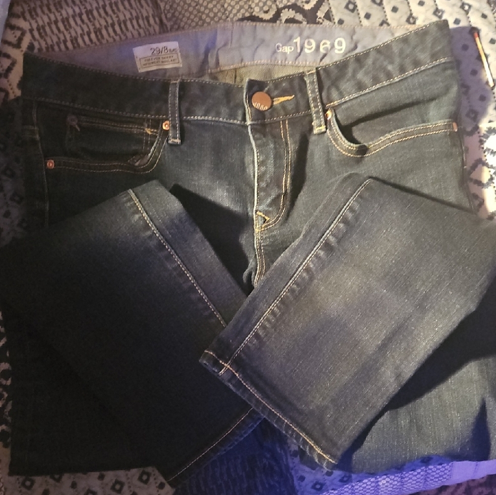 Jeans GAP Women's Dark Blue Straight Leg Jeans